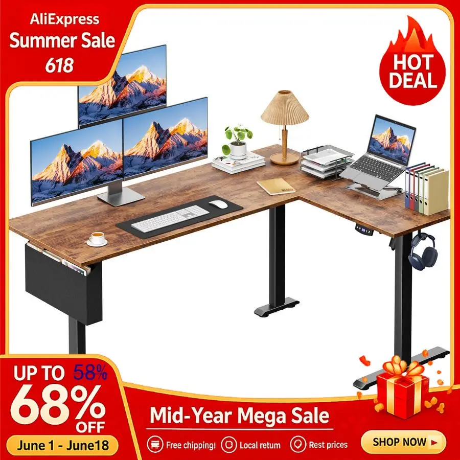 L Shaped Electric Standing Desk,63 Inch Adjustable Height Sit to Stand Corner Desk Memory Presets, Reversible Computer, Custom
L Shaped Electric Standing Desk,63 Inch Adjustable Height Sit to Stand Corner Desk Memory Presets, Reversible Computer, Custom