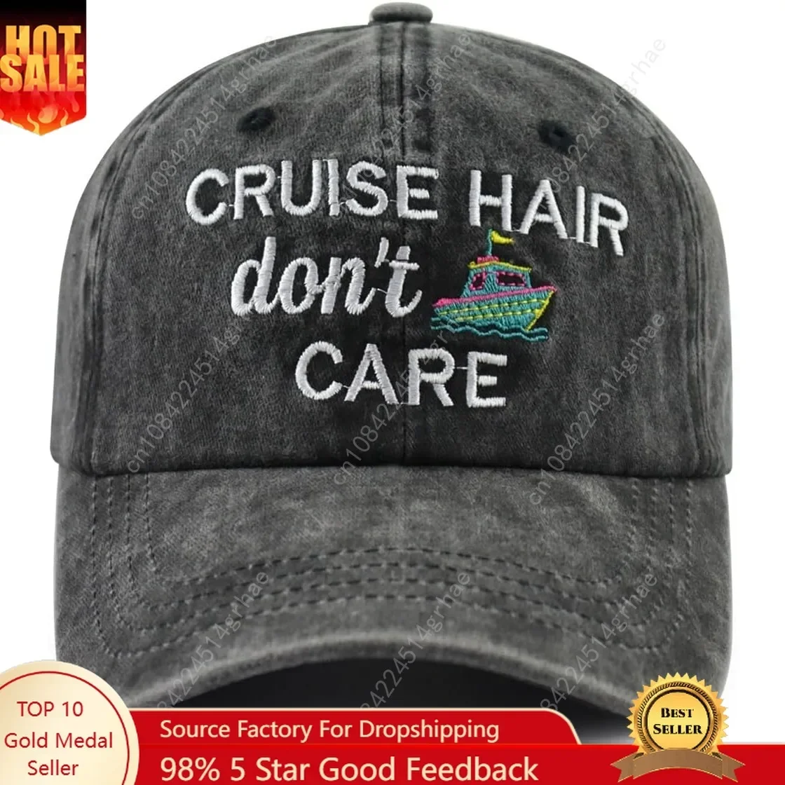 Cruise Hair Don't Care Hat for Men Women, Funny Adjustable Cotton Embroidered Captain Sailing Baseball Cap
Cruise Hair Don't Care Hat for Men Women, Funny Adjustable Cotton Embroidered Captain Sailing Baseball Cap