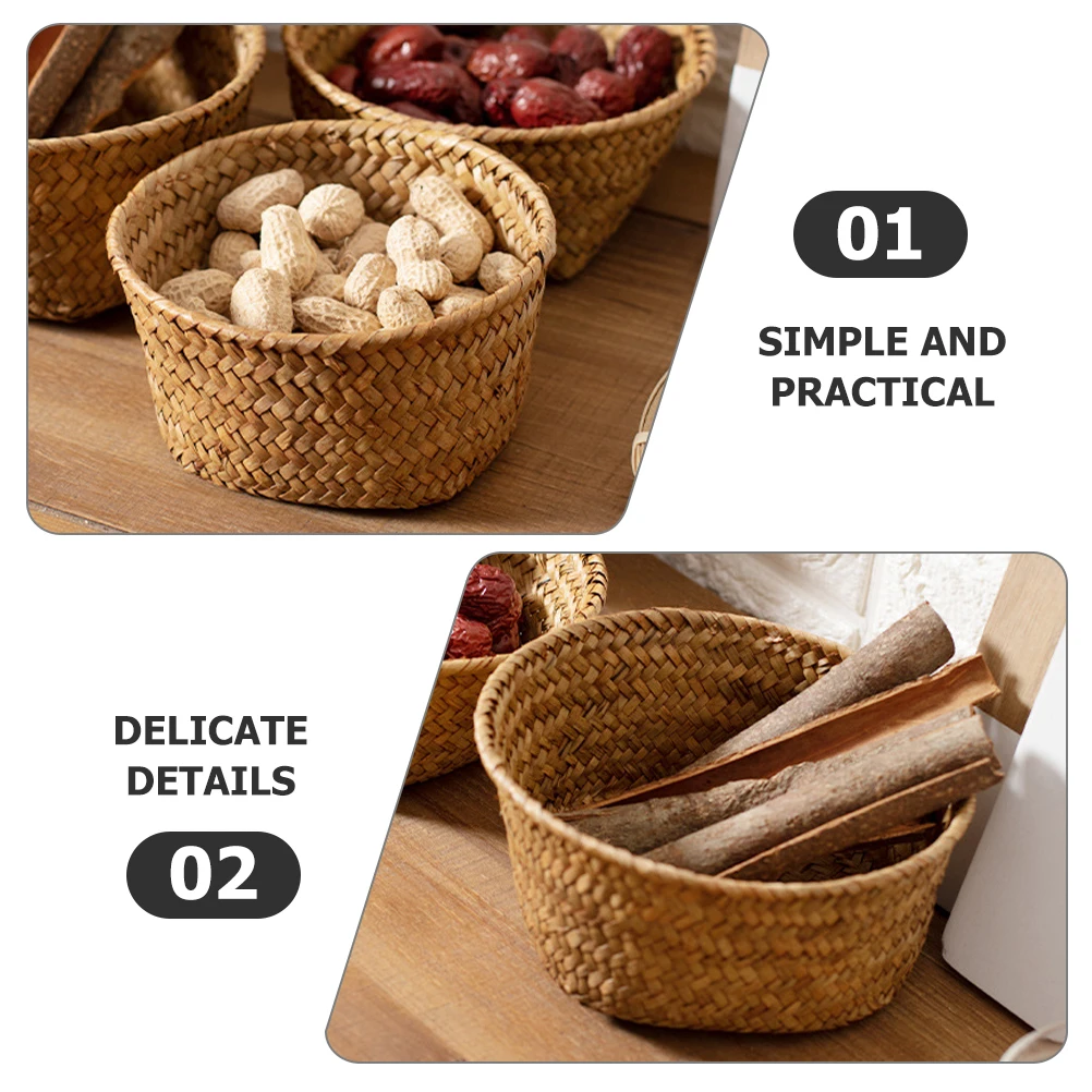 Woven Storage Basket Multifunction Natural Hand-Woven Fruit Snack Container Household Sundry Holder Decorative Home Storage
Woven Storage Basket Multifunction Natural Hand-Woven Fruit Snack Container Household Sundry Holder Decorative Home Storage
