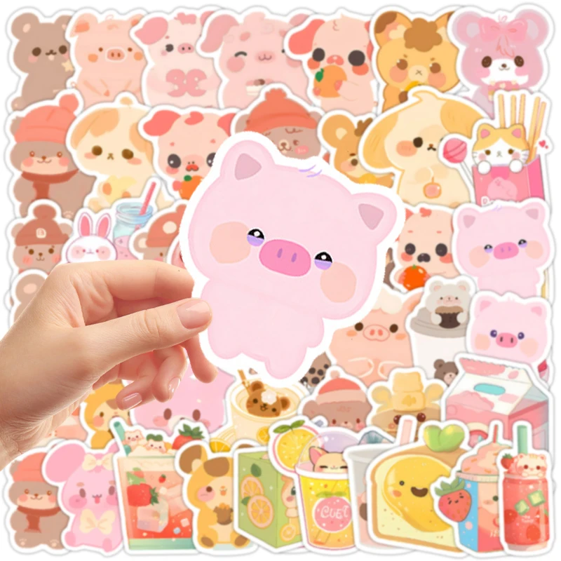 50PCS Pink Pig Cartoon Watercolor Animals Graffiti Stickers Children Phone Luggage Laptop Scrapbook Waterproof Decals Toys Gifts
50PCS Pink Pig Cartoon Watercolor Animals Graffiti Stickers Children Phone Luggage Laptop Scrapbook Waterproof Decals Toys Gifts