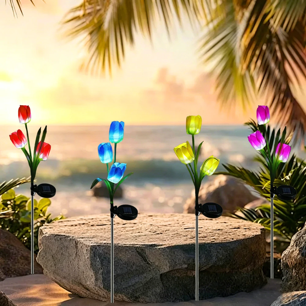 Outdoor Solar Garden Lights, LED Solar Tulip Flowers Stake Lights for Patio, Courtyard, Garden Lawn Landscape Decor Lighting
Outdoor Solar Garden Lights, LED Solar Tulip Flowers Stake Lights for Patio, Courtyard, Garden Lawn Landscape Decor Lighting