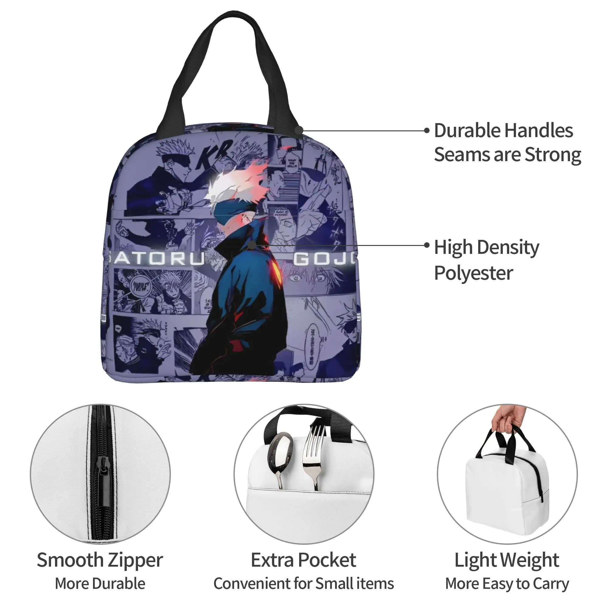 J-Jujutsus K-Kaisens Insulated Lunch Bags Cartoon Manga Classic Movie Portable Thermal Cooler Food Lunch Box Outdoor Camping
J-Jujutsus K-Kaisens Insulated Lunch Bags Cartoon Manga Classic Movie Portable Thermal Cooler Food Lunch Box Outdoor Camping