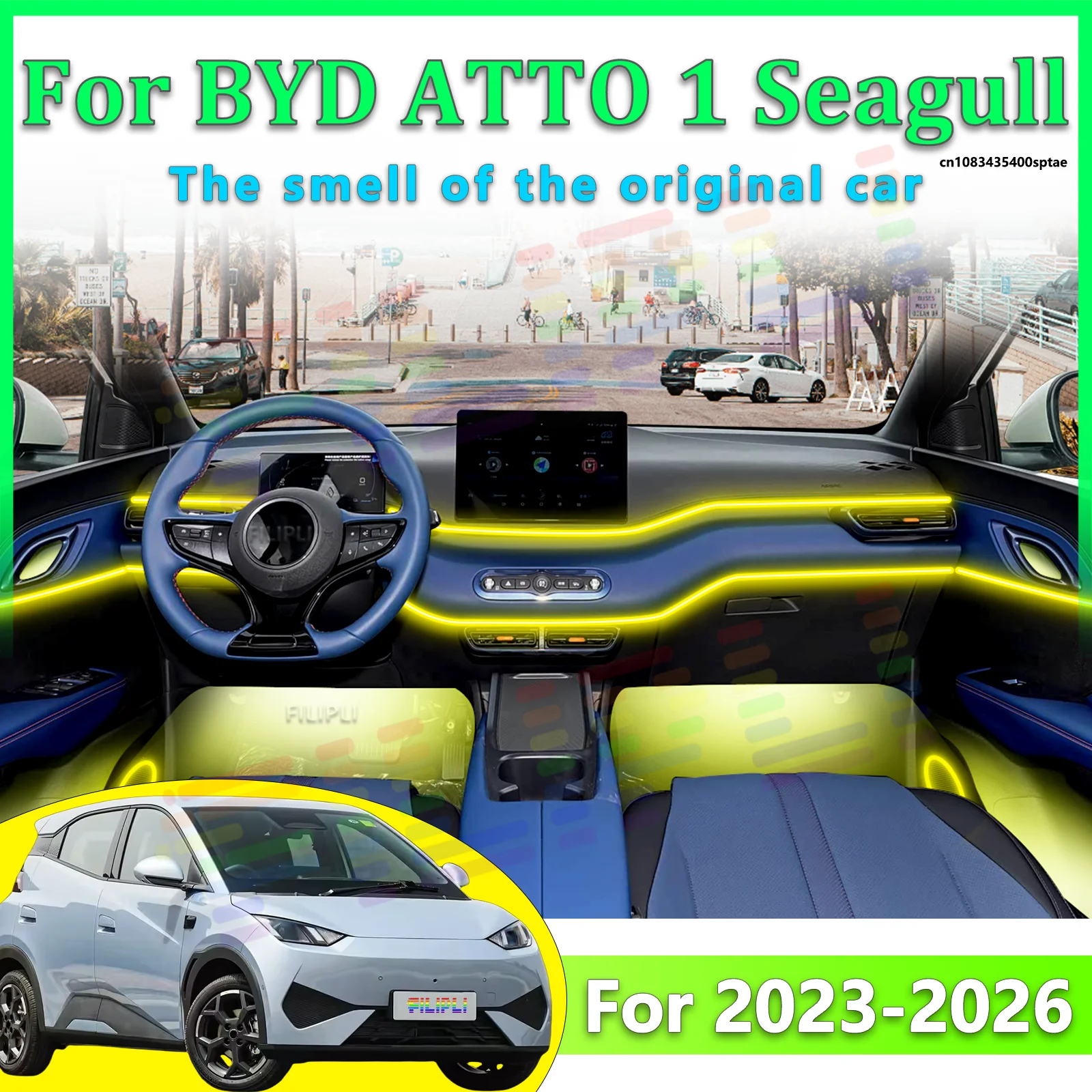 For BYD ATTO1 Seagull 23-26Y Luxury Automotive Interior LED Ambient Light 64Color Music Sync Mode APP Refined Driving Experience
For BYD ATTO1 Seagull 23-26Y Luxury Automotive Interior LED Ambient Light 64Color Music Sync Mode APP Refined Driving Experience