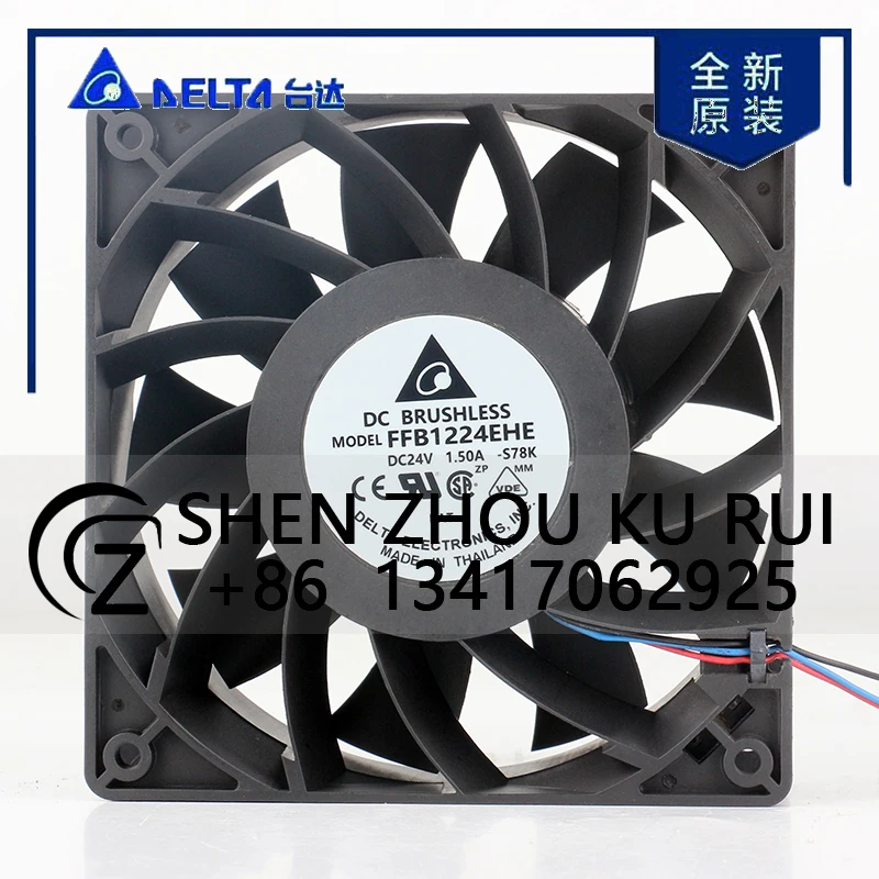 Delta FFB1224EHE-S78K 5V 12V 48V DC24V 1.50A AC EC 12038 120x120x38MM 12CM High air Volume Inverter Cabinet Low Noise Coolingfan
Delta FFB1224EHE-S78K 5V 12V 48V DC24V 1.50A AC EC 12038 120x120x38MM 12CM High air Volume Inverter Cabinet Low Noise Coolingfan
