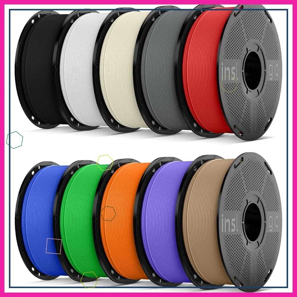 Matte PLA Filament 1.75mm 10kg Bundle, 10 Colors 3D Printer Filament, High Precision, Fits Most FDM Printers
Matte PLA Filament 1.75mm 10kg Bundle, 10 Colors 3D Printer Filament, High Precision, Fits Most FDM Printers