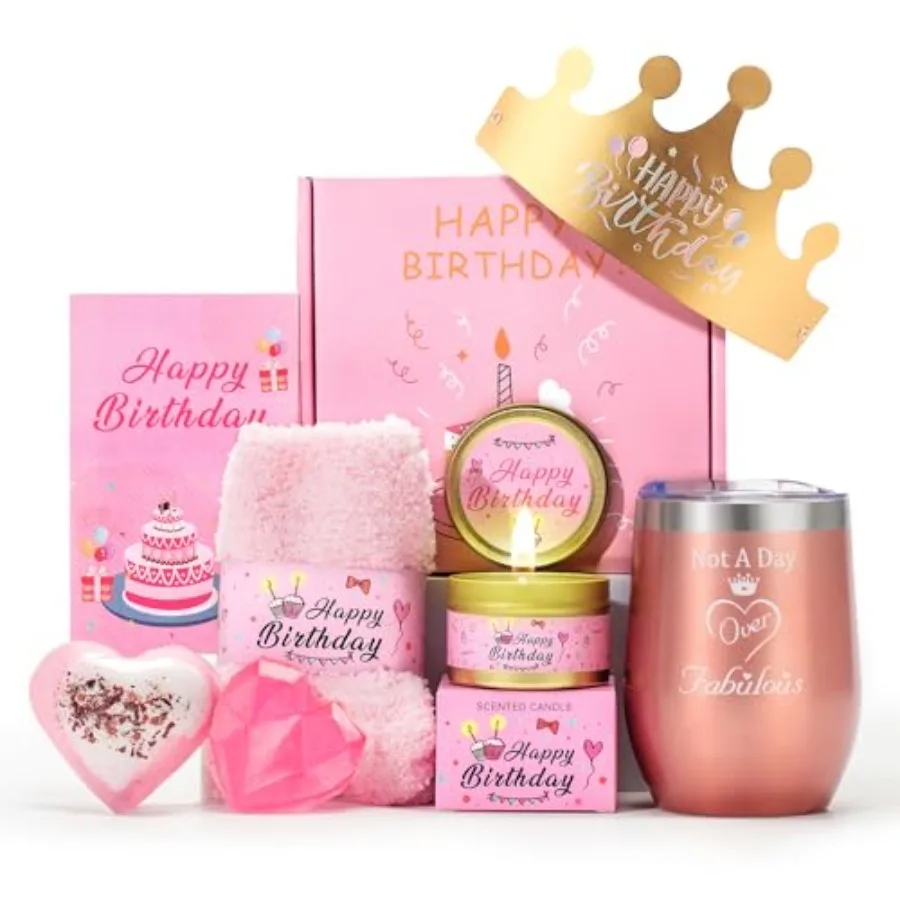 Birthday Gifts for Women Pink Gift Basket Friendship Gift Relaxing Set Best Friend Unique Gift Ideas for Women Gift Box for Sis
Birthday Gifts for Women Pink Gift Basket Friendship Gift Relaxing Set Best Friend Unique Gift Ideas for Women Gift Box for Sis