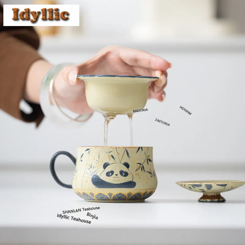 180ml Panda Bamboo Filter Tea Separator Cup Handmade Tea Mug With Infuser Handgrip Cups Tea Making Office Water Cup Tea Services
180ml Panda Bamboo Filter Tea Separator Cup Handmade Tea Mug With Infuser Handgrip Cups Tea Making Office Water Cup Tea Services