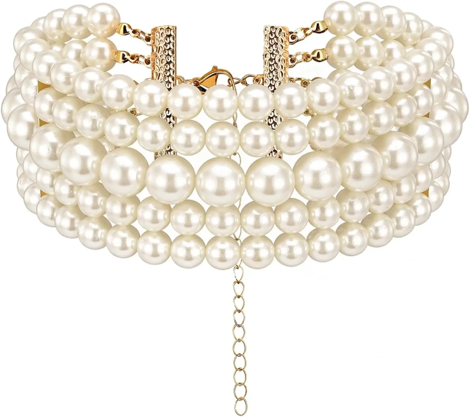 Boho Pearl Choker Necklace, Vintage Multi-Strand Collar for Women, 20s Flapper Party Bridal Wedding Accessory
Boho Pearl Choker Necklace, Vintage Multi-Strand Collar for Women, 20s Flapper Party Bridal Wedding Accessory