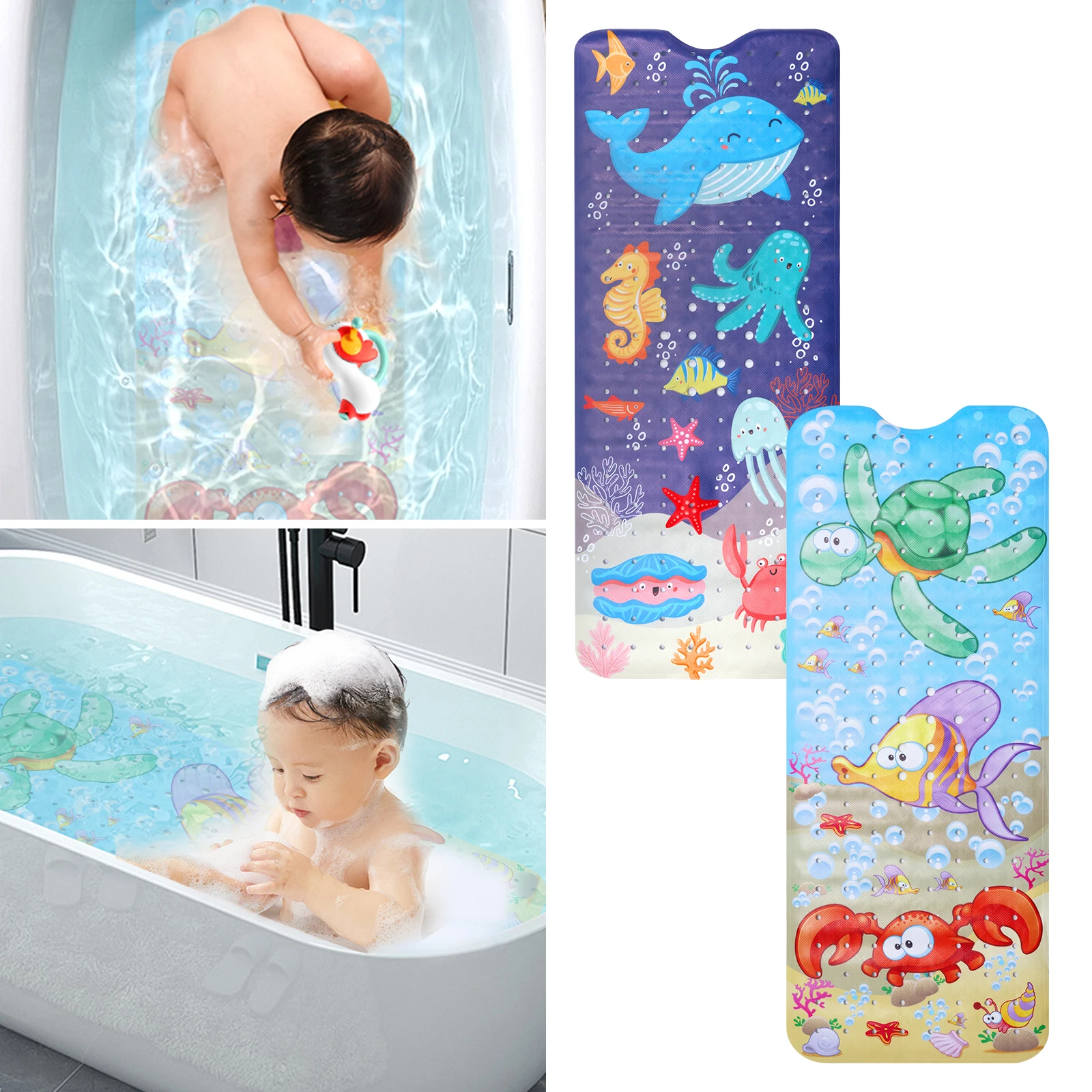 Cute Cartoon PVC Bath Mat Non Slip Bathtub Mat with Suction Cup and Drain Hole Baby Bathroom Shower Mat for Household Bath
Cute Cartoon PVC Bath Mat Non Slip Bathtub Mat with Suction Cup and Drain Hole Baby Bathroom Shower Mat for Household Bath
