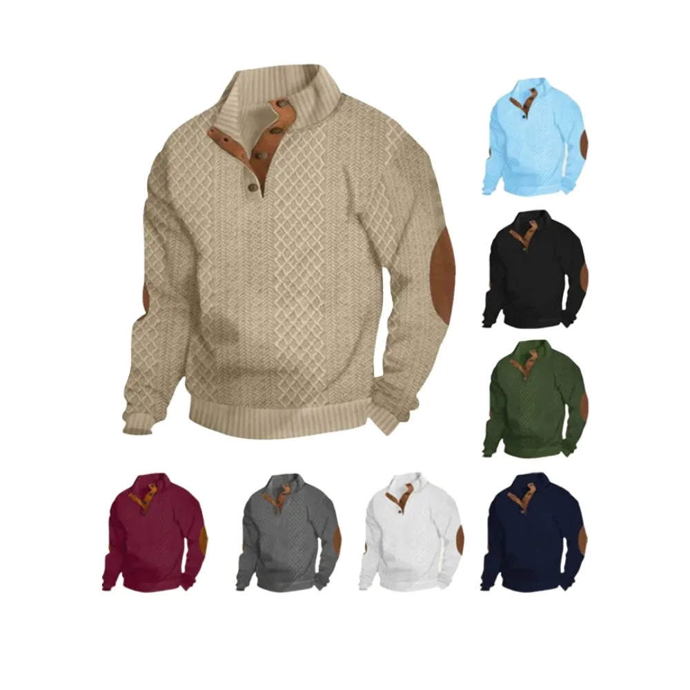 2025 Spring/Autumn Men's Stand Collar Sweatshirt - European Size Outdoor Casual Pullover 
2025 Spring/Autumn Men's Stand Collar Sweatshirt - European Size Outdoor Casual Pullover
