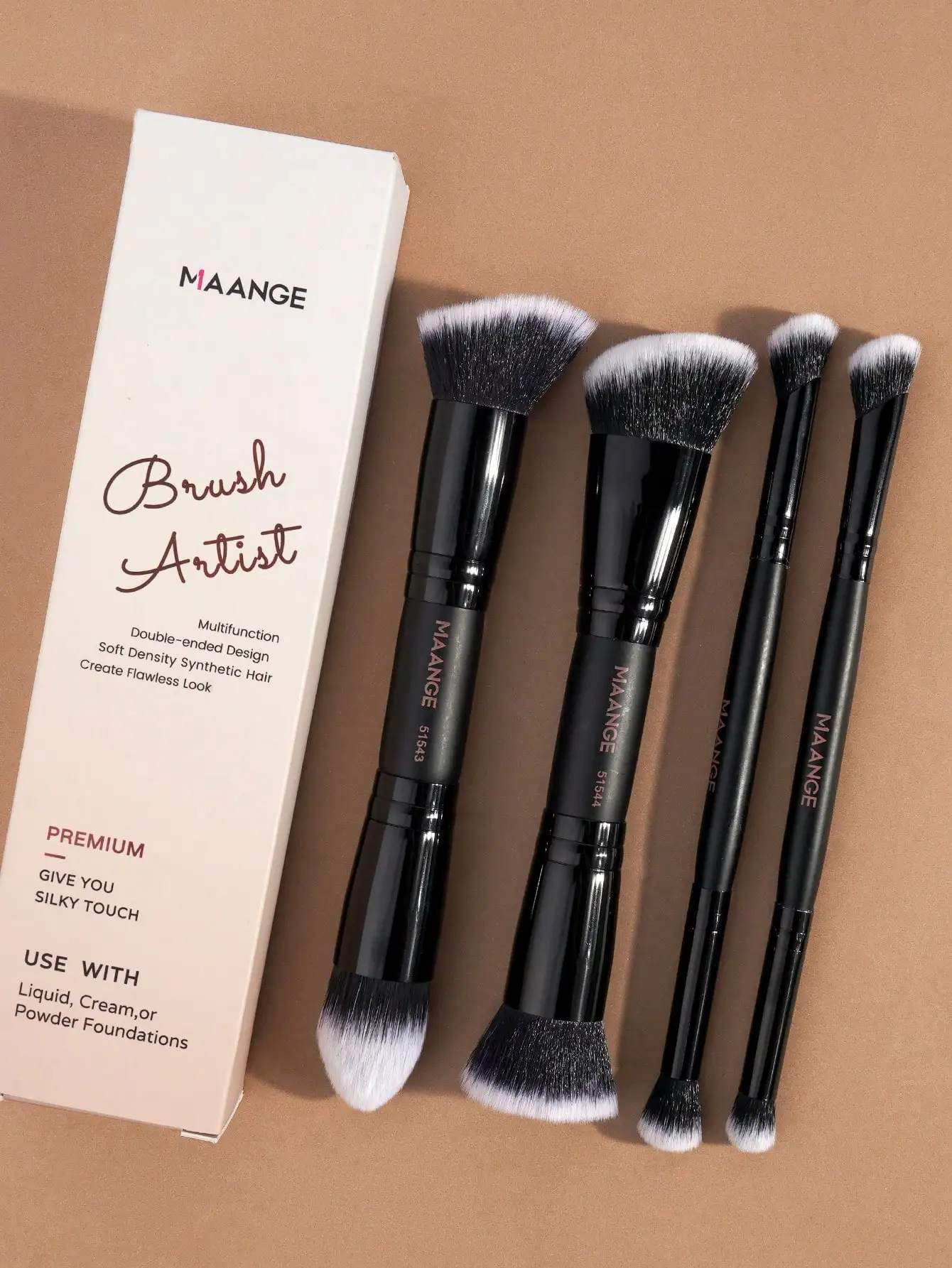 MAANGE 5Pcs Professional Facial Double-Ended Makeup Brush Set,Bevel&Taper Foundation Brush Contour Brush Blush Brush Powder Brush Eyeshadow Brush Concealer Brush Highlight Brush Smudge Brush,Makeup Tools With Soft Fiber For Easy To Carrying,Set For Travel
MAANGE 5Pcs Professional Facial Double-Ended Makeup Brush Set,Bevel&Taper Foundation Brush Contour Brush Blush Brush Powder Brush Eyeshadow Brush Concealer Brush Highlight Brush Smudge Brush,Makeup Tools With Soft Fiber For Easy To Carrying,Set For Travel