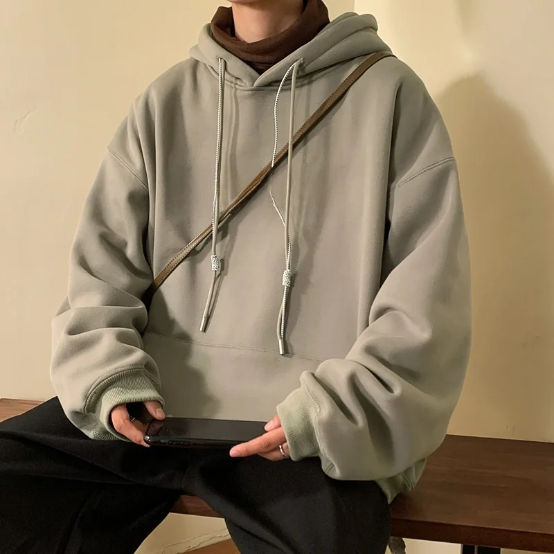 Thickened Fleece Hoodie Sweatshirt for Men Spring Autumn New Style Casual Loose Outerwear for Teenage Boys Overhead Shirt
Thickened Fleece Hoodie Sweatshirt for Men Spring Autumn New Style Casual Loose Outerwear for Teenage Boys Overhead Shirt