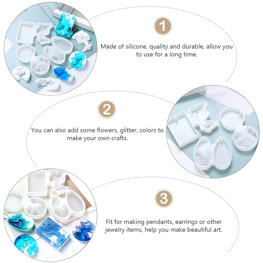 3pcs Diy Pendant Silicone Handmade Jewelry Casting Crafts Resin Molds For Earrings Bracelets Durable Silicone Craft Molds
3pcs Diy Pendant Silicone Handmade Jewelry Casting Crafts Resin Molds For Earrings Bracelets Durable Silicone Craft Molds