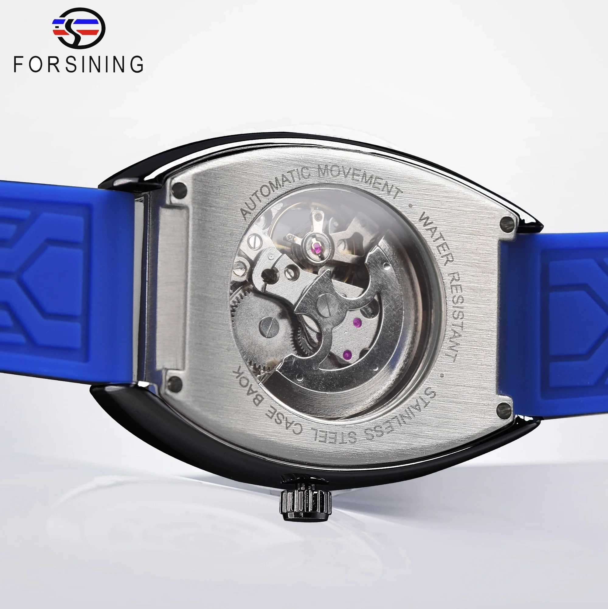 Forsining Fashion Man Роскошный синий дизайн Водонепроницаемые автоматические механические часы со скелетом Светящиеся с силиконовым ремешком 
Forsining Fashion Man Роскошный синий дизайн Водонепроницаемые автоматические механические часы со скелетом Светящиеся с силиконовым ремешком