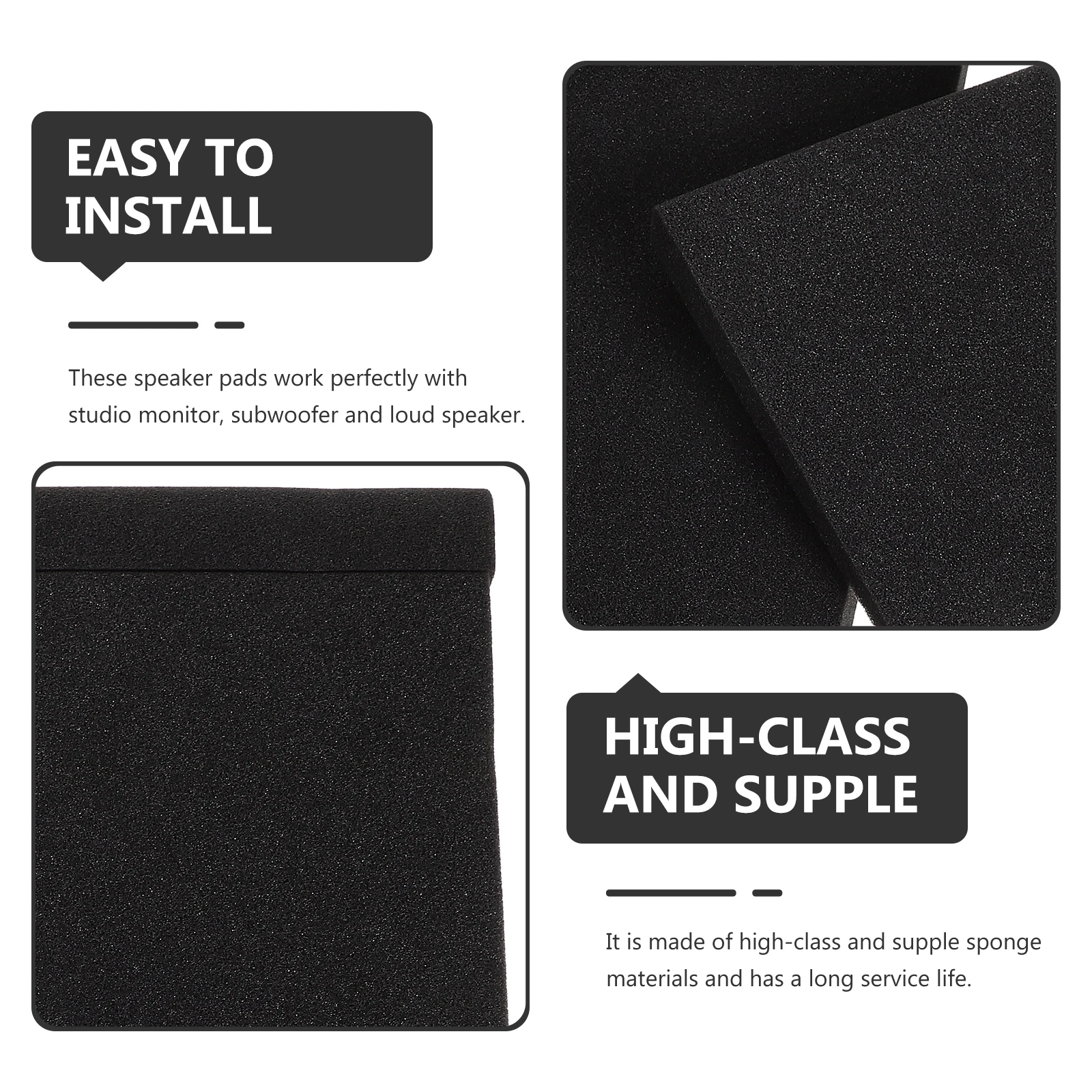 2Pcs Speaker Soundproof Mat High Density Sponge Shockproof Cushions Noise Isolation Pad Audio Acoustic Sound Deadening Pads
2Pcs Speaker Soundproof Mat High Density Sponge Shockproof Cushions Noise Isolation Pad Audio Acoustic Sound Deadening Pads