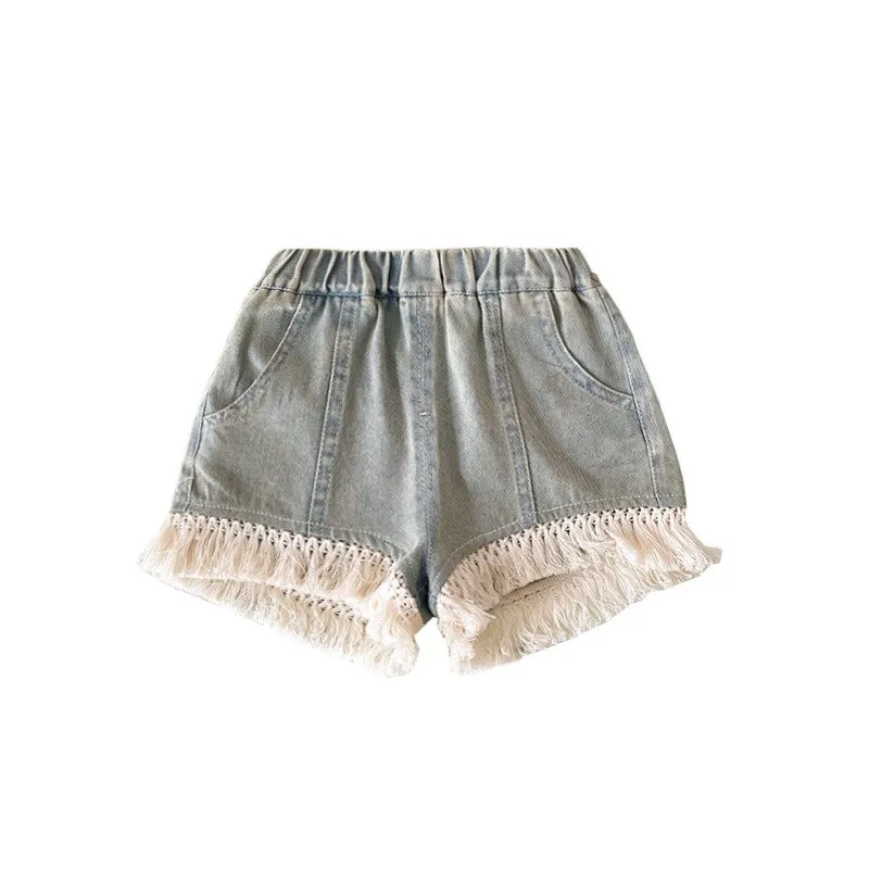 Girls' Vintage Hollow out Frayed Hem Denim Shorts Summer New Style Versatile Fashionable Children's Jeans Short Pants for Kids
Girls' Vintage Hollow out Frayed Hem Denim Shorts Summer New Style Versatile Fashionable Children's Jeans Short Pants for Kids