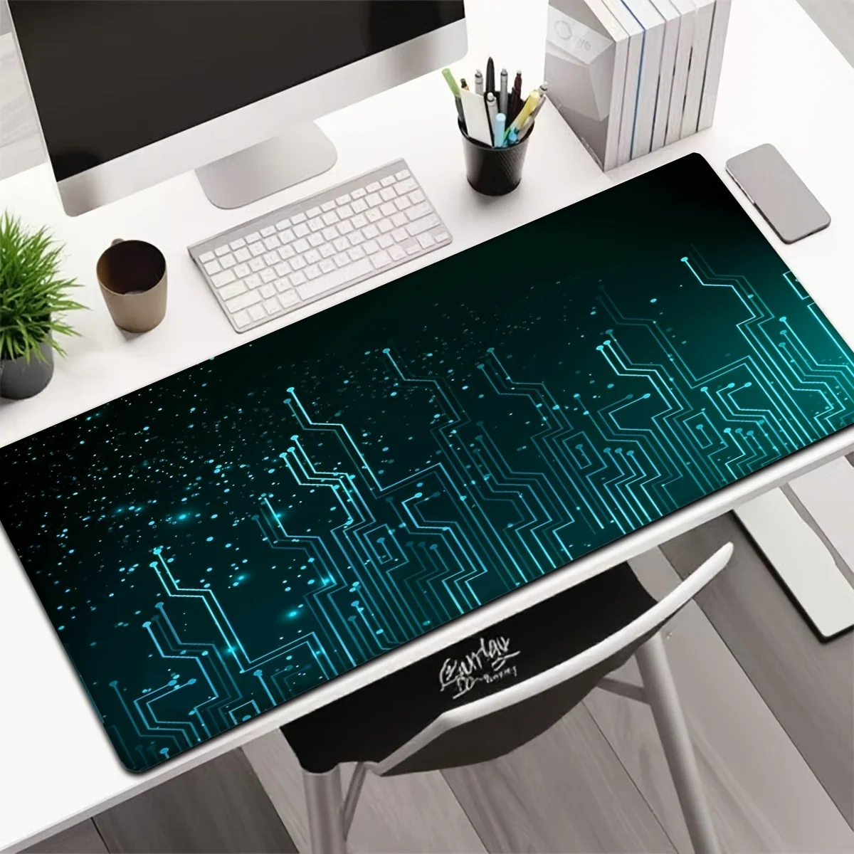Большой игровой коврик для мыши с синей платой-схемой, нескользящая резиновая основа, прошитые края, настольный коврик, декор для офиса
Большой игровой коврик для мыши с синей платой-схемой, нескользящая резиновая основа, прошитые края, настольный коврик, декор для офиса