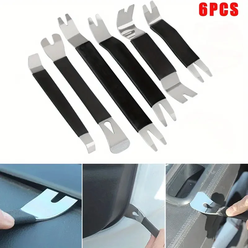 6PCS Portable Auto Door Clip Trim Removal Tools Kits Car Dashboard Audio Radio Panel Repair Metal Removal Pry Disassembly Tool
6PCS Portable Auto Door Clip Trim Removal Tools Kits Car Dashboard Audio Radio Panel Repair Metal Removal Pry Disassembly Tool