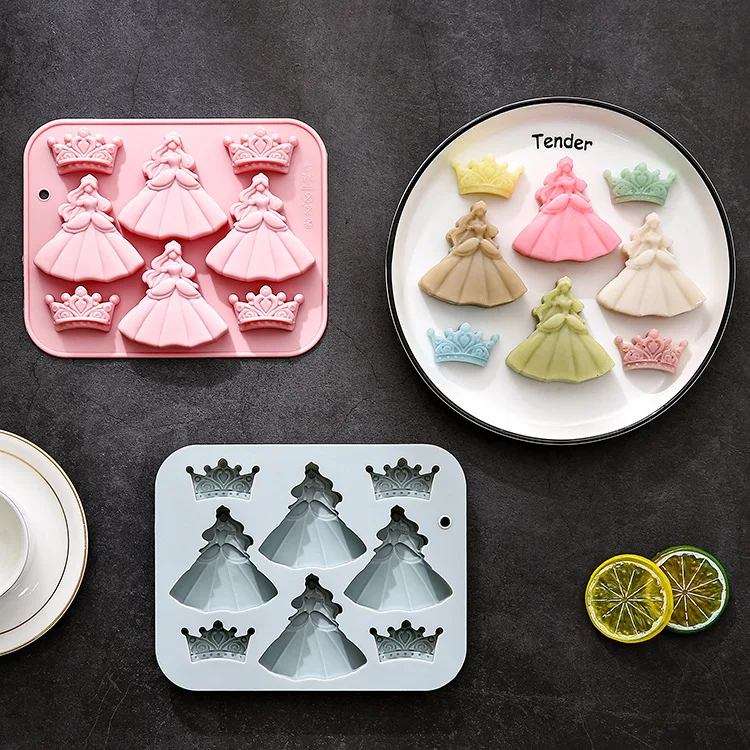 2 Pack 8-hole Princess Dress Crown Silicone Molds Baking Tool Ice Cube Epoxy Chocolate Mold Cake Mold Cake Decorating Tools
2 Pack 8-hole Princess Dress Crown Silicone Molds Baking Tool Ice Cube Epoxy Chocolate Mold Cake Mold Cake Decorating Tools