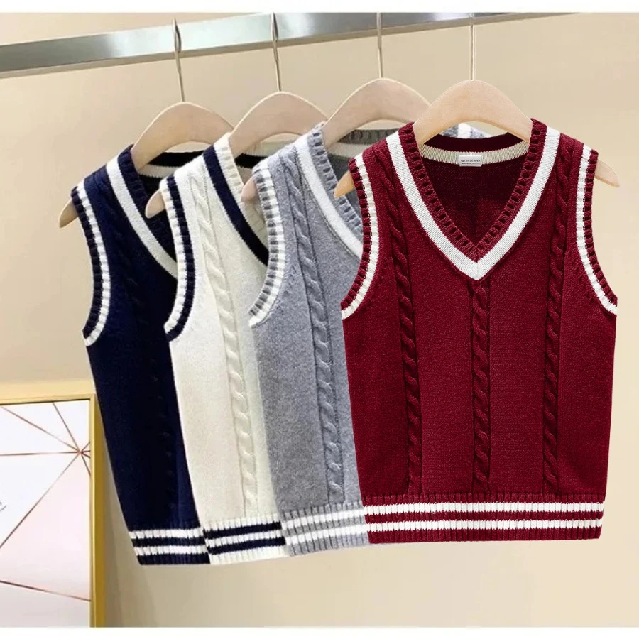 School Uniform 100% Cotton Kids Knit Vest Sweater Thermal Undervest for Boys Girls 3-14 Years Spring/Autumn Layering Essential
School Uniform 100% Cotton Kids Knit Vest Sweater Thermal Undervest for Boys Girls 3-14 Years Spring/Autumn Layering Essential