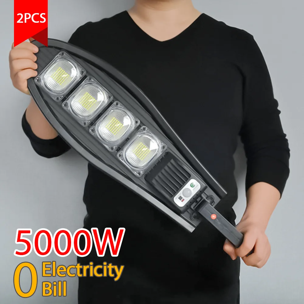 2000 Watt LED Outdoor Solar Light Solar Powered Lamp Waterproof Solar Light PIR Motion Sensor Street Lamp For Garden Decoration
2000 Watt LED Outdoor Solar Light Solar Powered Lamp Waterproof Solar Light PIR Motion Sensor Street Lamp For Garden Decoration