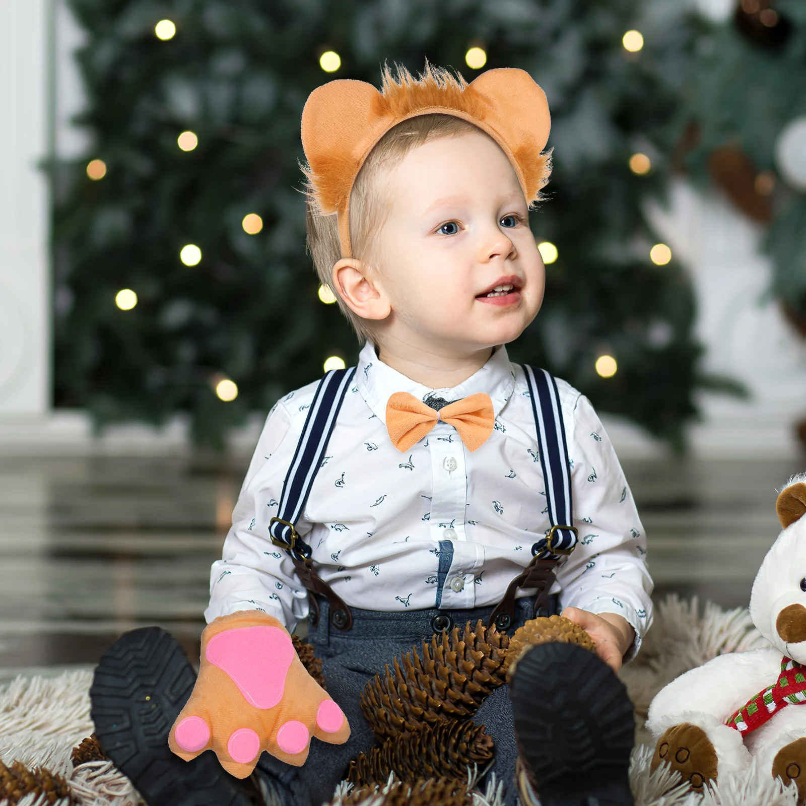 Lion Headband Tail Set Ears Gloves Bowtie Fabric Halloween Supplies Animal Party Costume Accessories Long Lifespan Unique Design
Lion Headband Tail Set Ears Gloves Bowtie Fabric Halloween Supplies Animal Party Costume Accessories Long Lifespan Unique Design