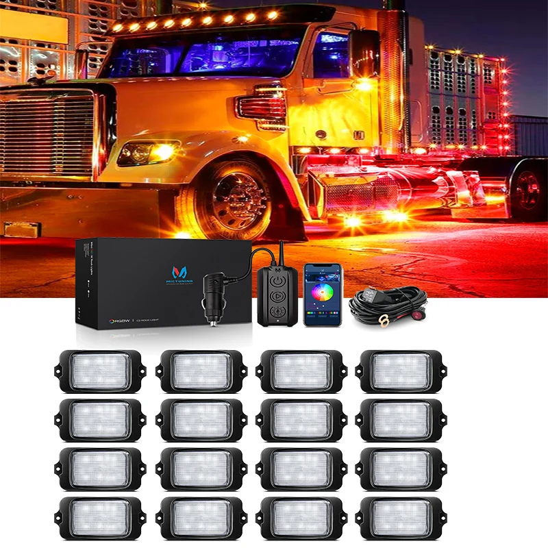 16 Pods C3 RGBW LED Rock Lights Multi-Color Neon Underbody Lights with Cigarette Lighter Bluetooth APP Wireless Control Box
16 Pods C3 RGBW LED Rock Lights Multi-Color Neon Underbody Lights with Cigarette Lighter Bluetooth APP Wireless Control Box
