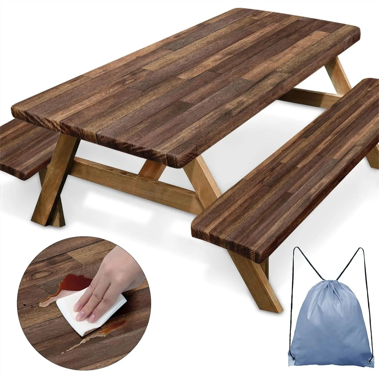 Picnic Table Cover with Bench Covers Elastic Edges, 72 Inch 3PCS Waterproof Fitted Tablecloth for Outdoor Camping
Picnic Table Cover with Bench Covers Elastic Edges, 72 Inch 3PCS Waterproof Fitted Tablecloth for Outdoor Camping