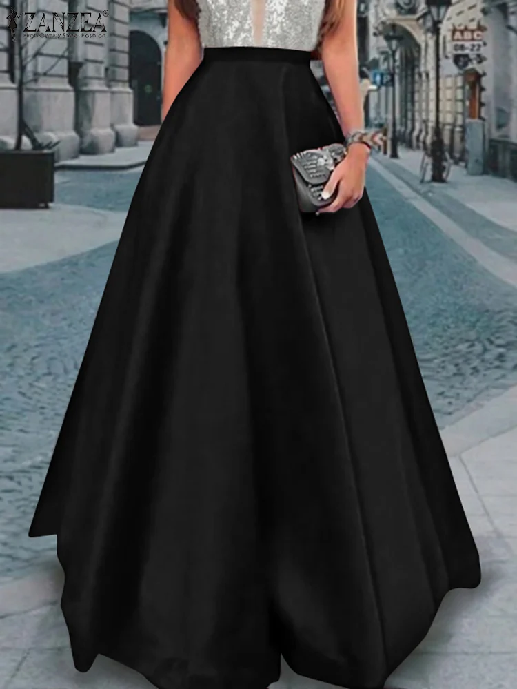 ZANZEA Elastic High Waist Spring Maxi Skirt Satin Streetwear Women Solid Color Party Jupes 2025 Trend Elegant Swing Faldas
ZANZEA Elastic High Waist Spring Maxi Skirt Satin Streetwear Women Solid Color Party Jupes 2025 Trend Elegant Swing Faldas