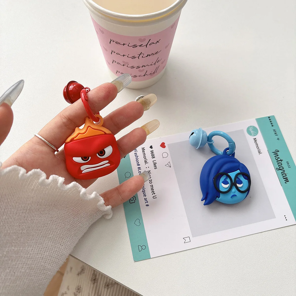 Inside Out 2 For Apple Airtags Case,Cute Cartoon Silicone Protective Cover For Airtag Cover Protector With Small Bell Keychain
Inside Out 2 For Apple Airtags Case,Cute Cartoon Silicone Protective Cover For Airtag Cover Protector With Small Bell Keychain
