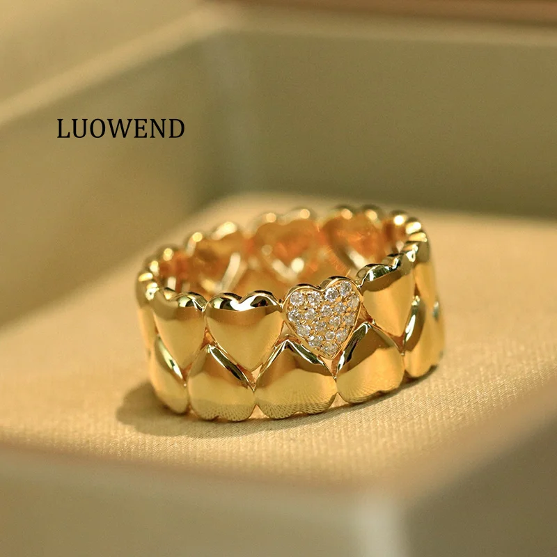 Кольца LUOWEND из 100% желтого золота 18 карат, роскошное обручальное кольцо в форме сердца с настоящим натуральным бриллиантом для женщин, высокие свадебные украшения
Кольца LUOWEND из 100% желтого золота 18 карат, роскошное обручальное кольцо в форме сердца с настоящим натуральным бриллиантом для женщин, высокие свадебные украшения