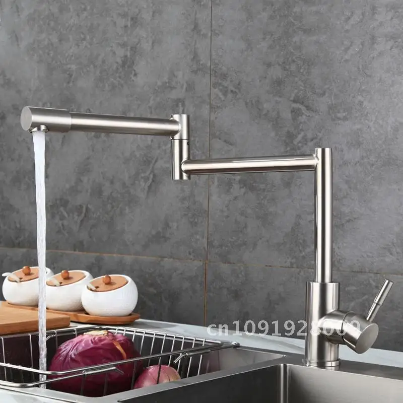 Nickel 304 Stainless Sink Kitchen Collapsible Steel Faucet Rotate And Cold Mixed Universal Water Sink Kitchen Tap Hot
Nickel 304 Stainless Sink Kitchen Collapsible Steel Faucet Rotate And Cold Mixed Universal Water Sink Kitchen Tap Hot