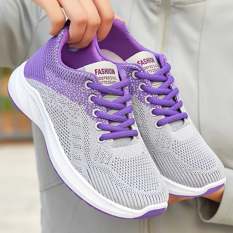Women's Breathable Knitted Sneakers Gradient Color Casual Shoes Lightweight Comfortable Athletic Walking Shoes for Daily Wear
Women's Breathable Knitted Sneakers Gradient Color Casual Shoes Lightweight Comfortable Athletic Walking Shoes for Daily Wear