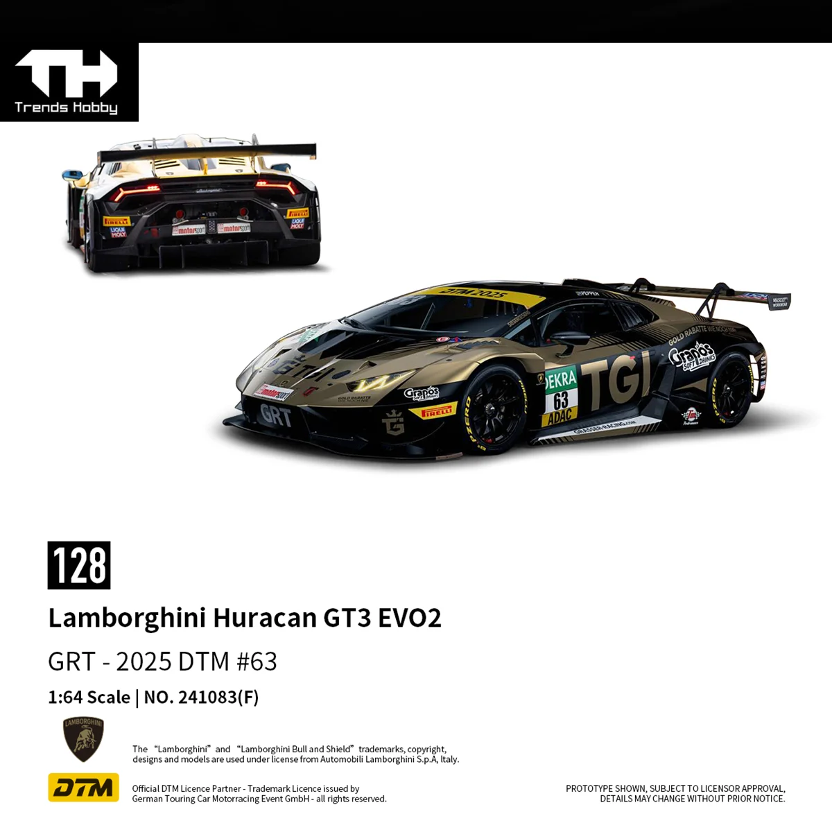 Trends Hobby 1/64 Lamborghini Huracan GT3 EVO2 GRT 2025 DTM Racing Miniature Model Toy Car Free Wheels Diecast Collection Gift
Trends Hobby 1/64 Lamborghini Huracan GT3 EVO2 GRT 2025 DTM Racing Miniature Model Toy Car Free Wheels Diecast Collection Gift