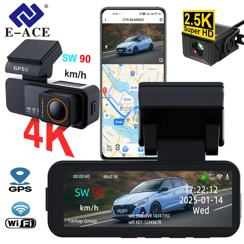 summer Dash Cam Car 3.2 Inch 4K DVR Built-in GPS WIFI Driving Recorder 24h Parking Monitoring 1080P Rear Camera Loop Recorder
summer Dash Cam Car 3.2 Inch 4K DVR Built-in GPS WIFI Driving Recorder 24h Parking Monitoring 1080P Rear Camera Loop Recorder