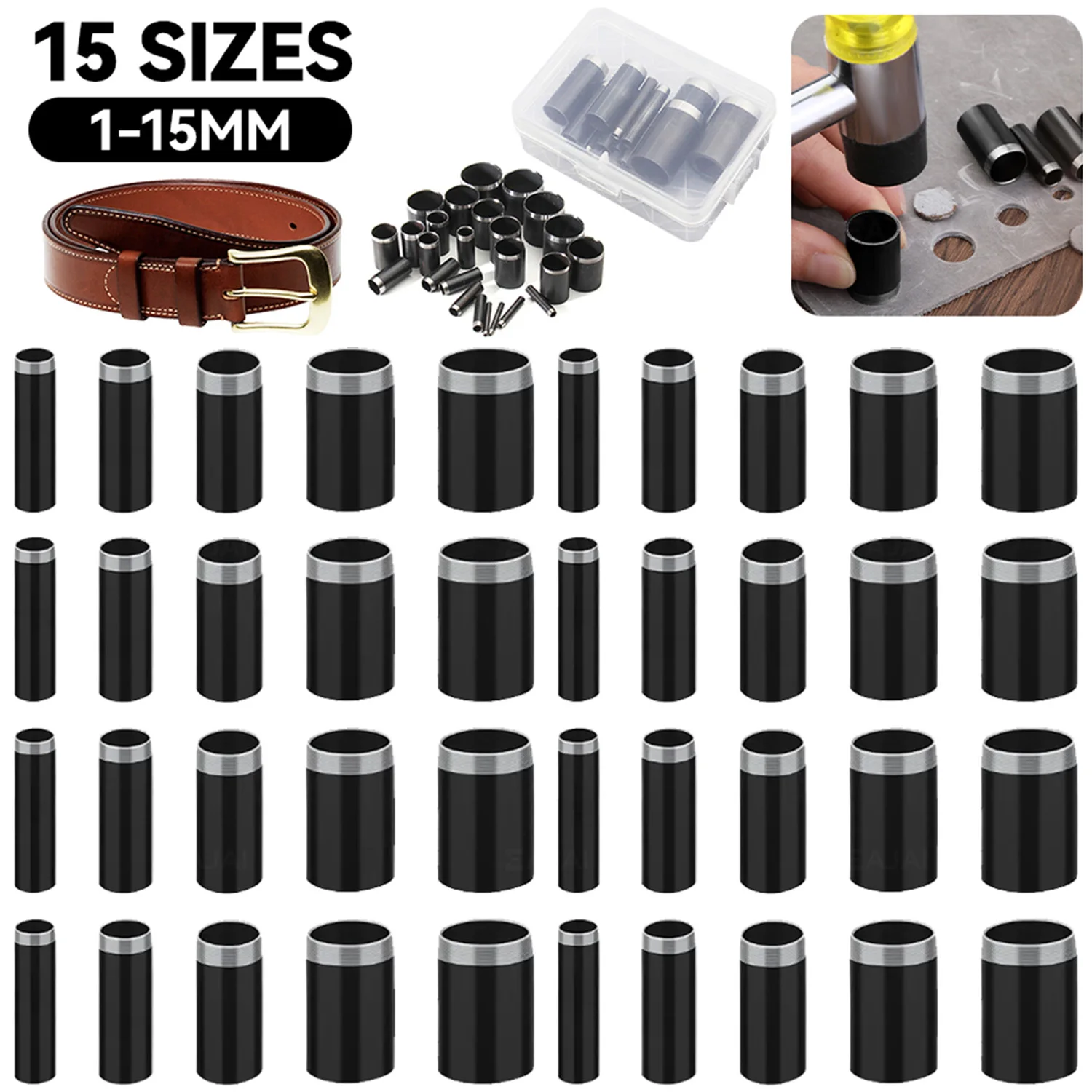 Eajai 15Pcs Leather Hole Punch Die Circle Cutter Tool Metal Work Model Round Hollow Punch Set Paper For Belts Handmade Diy Craft
Eajai 15Pcs Leather Hole Punch Die Circle Cutter Tool Metal Work Model Round Hollow Punch Set Paper For Belts Handmade Diy Craft