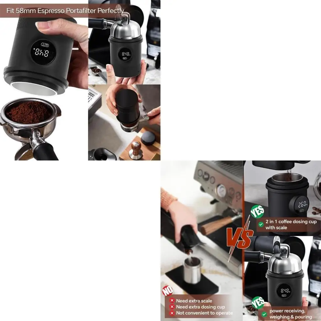 D0AB Rechargeable Espresso Scale Coffee Dosing Cup 0.1g Stainless Steel Texture Suitable for 58mm Portafilter
D0AB Rechargeable Espresso Scale Coffee Dosing Cup 0.1g Stainless Steel Texture Suitable for 58mm Portafilter