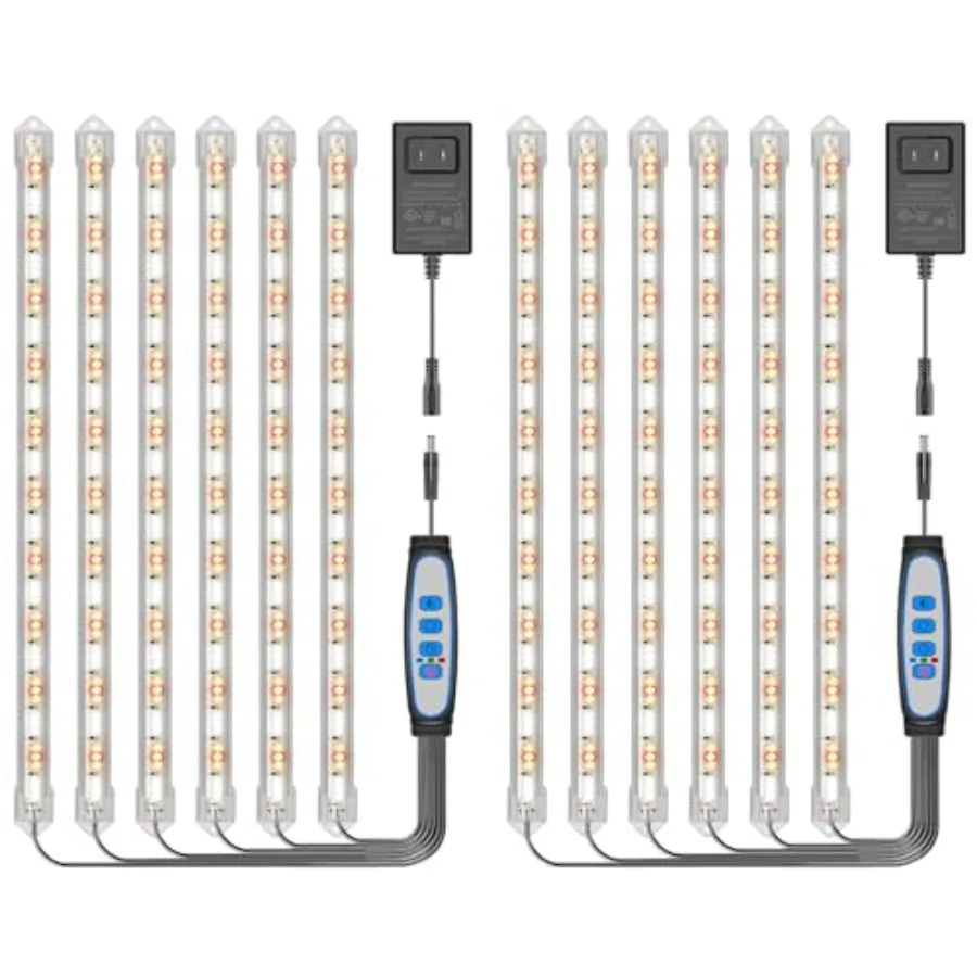 Under Cabinet Grow Light 36W 360LEDs Grow Lights for Indoor Plant Full Spectrum 660nm/3000K/6000K Grow Lamp with 6/1/16H Timer
Under Cabinet Grow Light 36W 360LEDs Grow Lights for Indoor Plant Full Spectrum 660nm/3000K/6000K Grow Lamp with 6/1/16H Timer