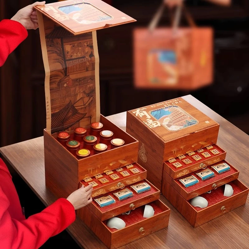 Gift-giving Jiapin gift box, Jin Junmei, plum cinnamon tea, New Year's goods, high-end New Year's gifts for elders
Gift-giving Jiapin gift box, Jin Junmei, plum cinnamon tea, New Year's goods, high-end New Year's gifts for elders