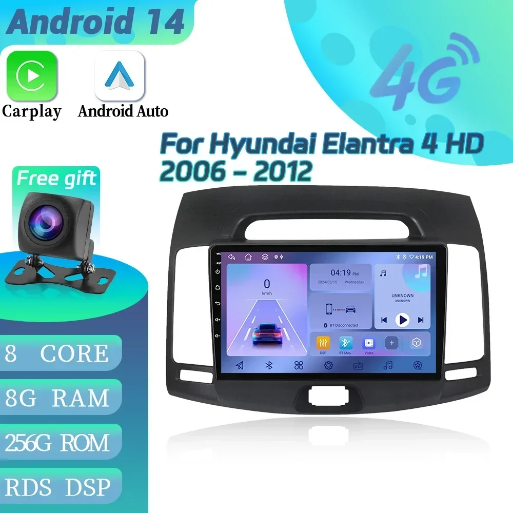 Для Hyundai Elantra 4 HD 2006-2012 Автомобильный радиоприемник Мультимедиа Видео 4G GPS Android 14 Навигация Беспроводной Carplay Сенсорный экран Стерео
Для Hyundai Elantra 4 HD 2006-2012 Автомобильный радиоприемник Мультимедиа Видео 4G GPS Android 14 Навигация Беспроводной Carplay Сенсорный экран Стерео
