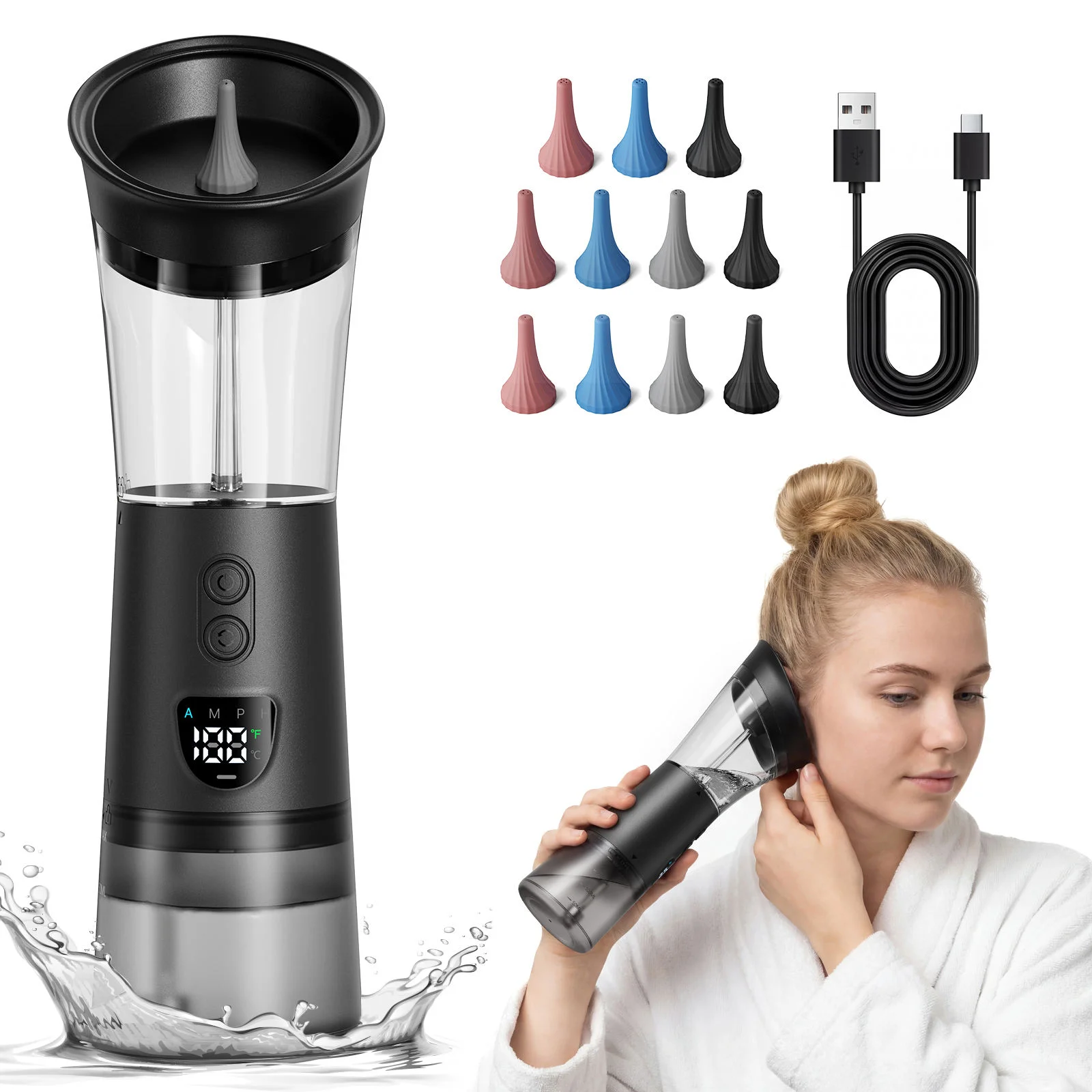 New Model E92 230ml Electric Powered Kit 4 Modes Pressure Level Washer Device Ear Irrigation Ear Canal Care
New Model E92 230ml Electric Powered Kit 4 Modes Pressure Level Washer Device Ear Irrigation Ear Canal Care