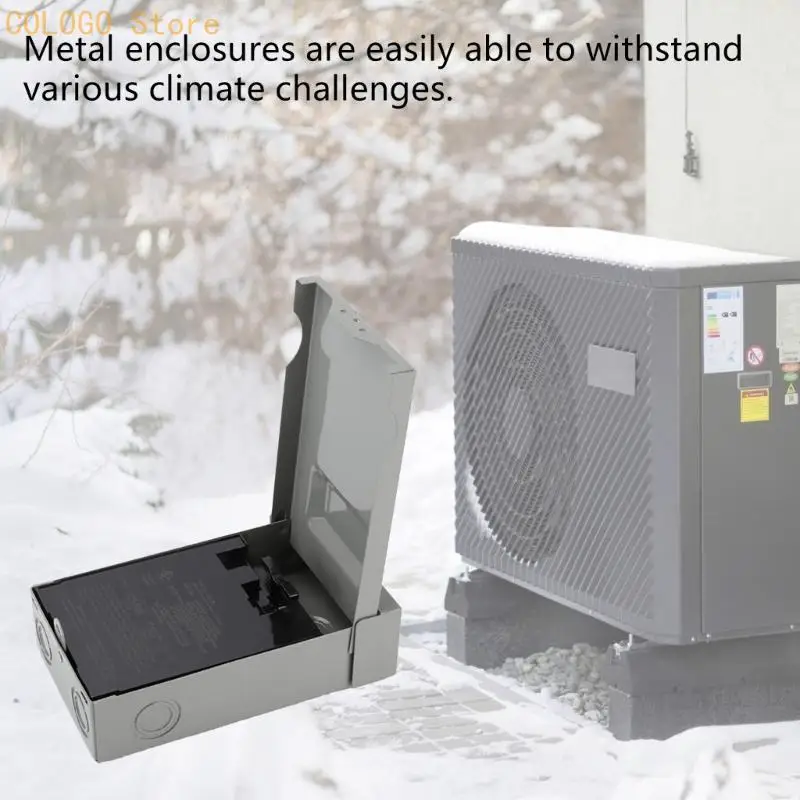 Practical 30Amp Outdoor Disconnects Switches with Sturdy Stainless Steel Box Portable for Air Conditioning Systems D0LD
Practical 30Amp Outdoor Disconnects Switches with Sturdy Stainless Steel Box Portable for Air Conditioning Systems D0LD