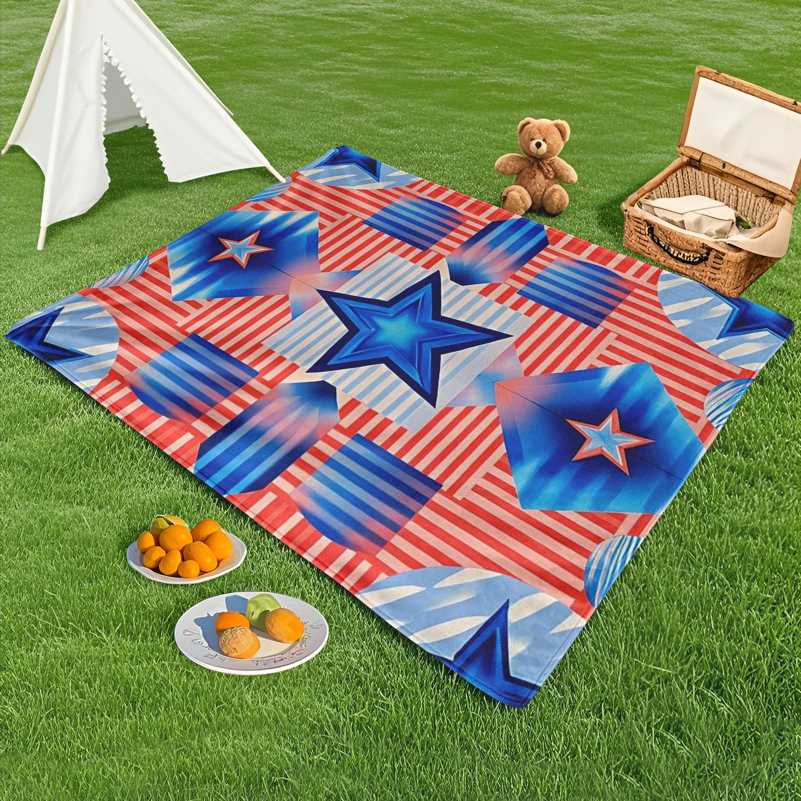 Star Stripe Design With Symmetrical Lines And Repeating Patterns Outdoor Blanket For Modern And Versatile Outdoor Activities
Star Stripe Design With Symmetrical Lines And Repeating Patterns Outdoor Blanket For Modern And Versatile Outdoor Activities