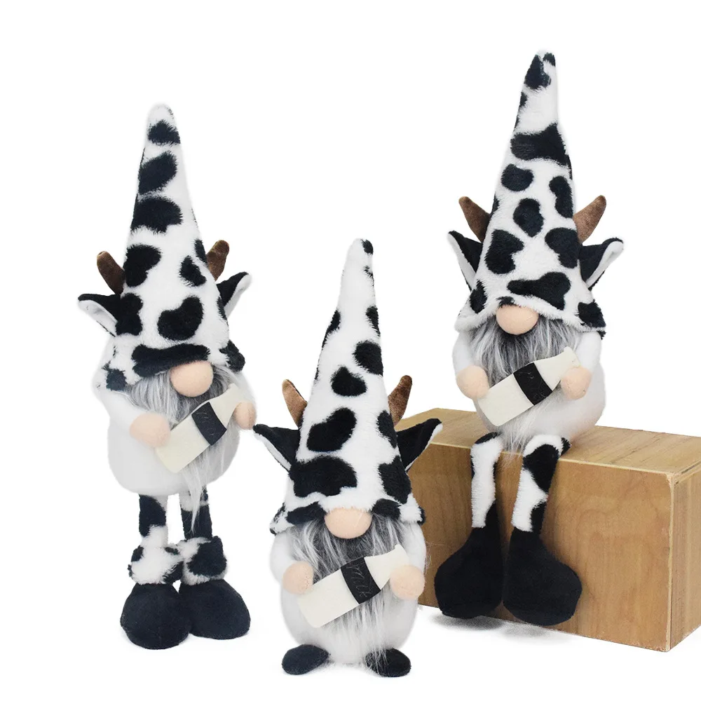 Cute Cow Gnome Dolls Plush Knitted Faceless Doll Hanging Leg DollChristmas Farmhouse Kitchen Coffee Bar Decorations Gifts
Cute Cow Gnome Dolls Plush Knitted Faceless Doll Hanging Leg DollChristmas Farmhouse Kitchen Coffee Bar Decorations Gifts