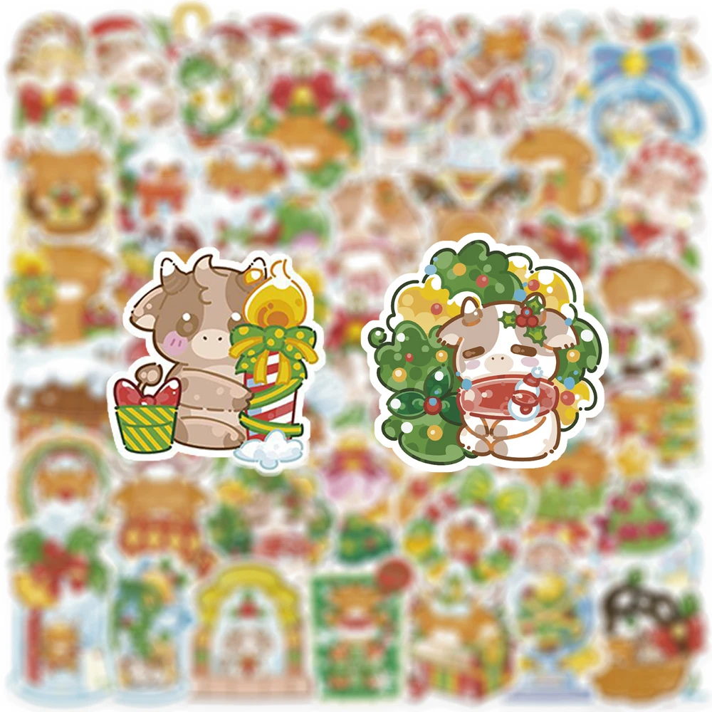 10/30/50pcs Funny Christmas Little Cow Stickers Kawaii Animal Cattle Decal for Kids Toy Scrapbook Luggage Phone Creative Sticker
10/30/50pcs Funny Christmas Little Cow Stickers Kawaii Animal Cattle Decal for Kids Toy Scrapbook Luggage Phone Creative Sticker