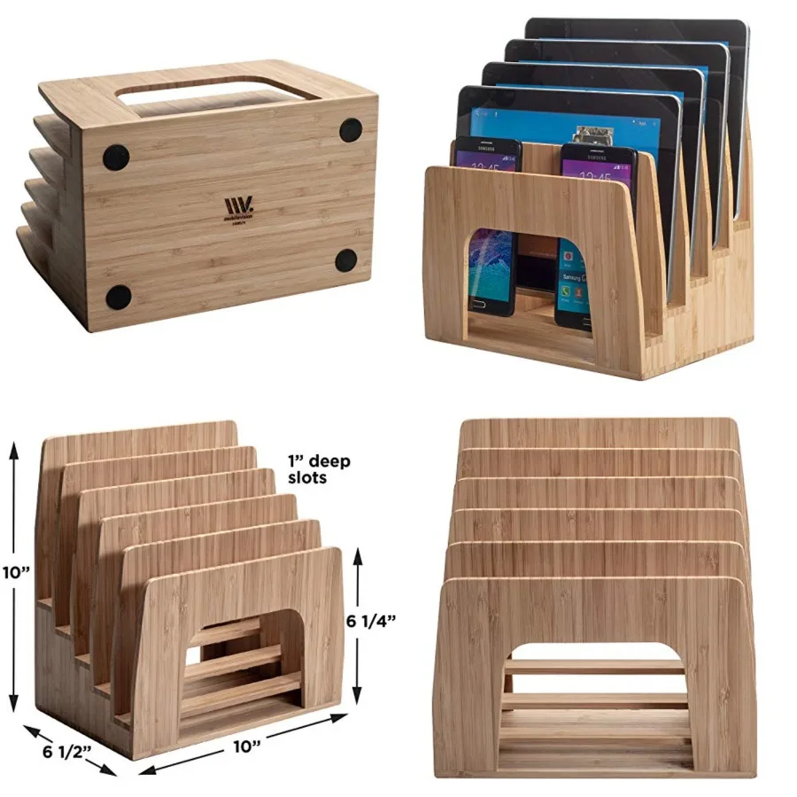 Multi Device Organizer for Smartphones, Tablets and Laptops, Upright Sections, Step Sorter, 5 Slots
Multi Device Organizer for Smartphones, Tablets and Laptops, Upright Sections, Step Sorter, 5 Slots