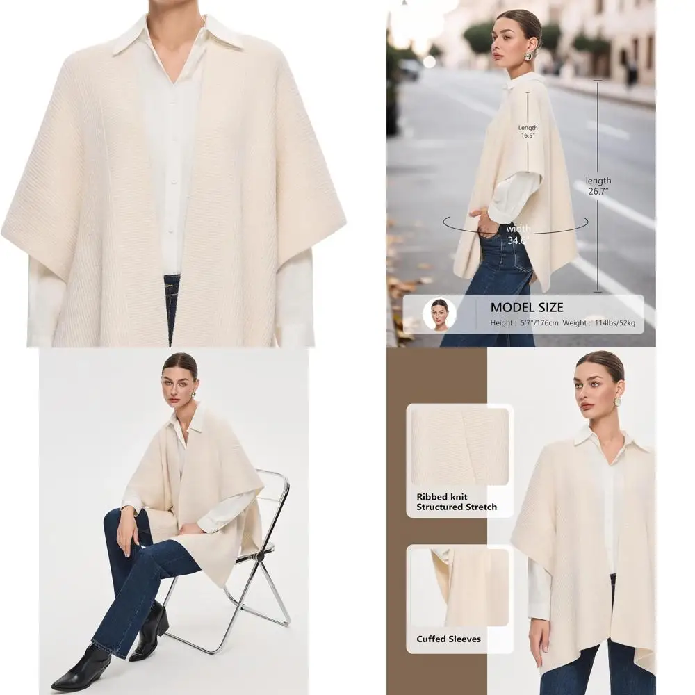 Роскошная женская шаль массивной вязки, пончо с открытой передней частью, теплая накидка для осенних и зимних путешествий
Роскошная женская шаль массивной вязки, пончо с открытой передней частью, теплая накидка для осенних и зимних путешествий