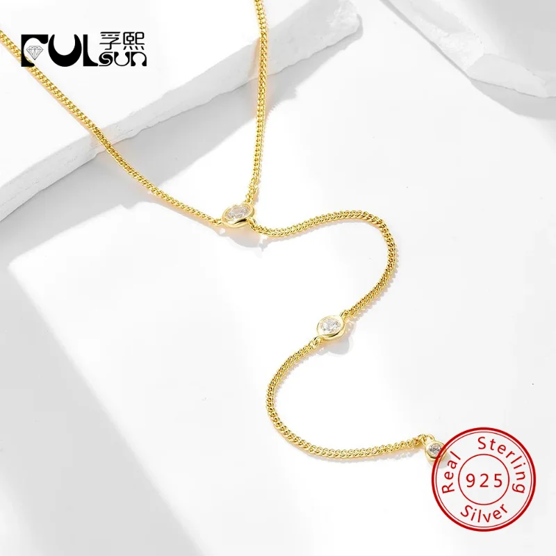 925 Sterling Silver 14K Gold Plated Three Bezel CZ Y Drop Lariat Necklace Women Dainty Tassel Minimalist Party Fine Jewelry
925 Sterling Silver 14K Gold Plated Three Bezel CZ Y Drop Lariat Necklace Women Dainty Tassel Minimalist Party Fine Jewelry
