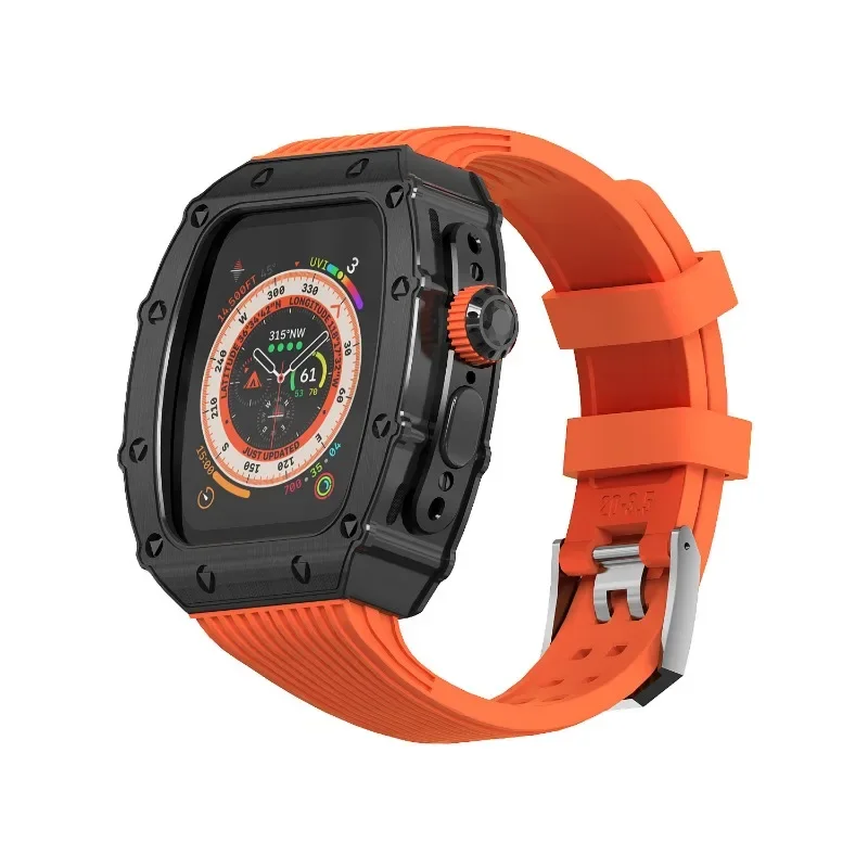 Metal modified case iwatch ultra series protective case strap, tempered glass set
Metal modified case iwatch ultra series protective case strap, tempered glass set