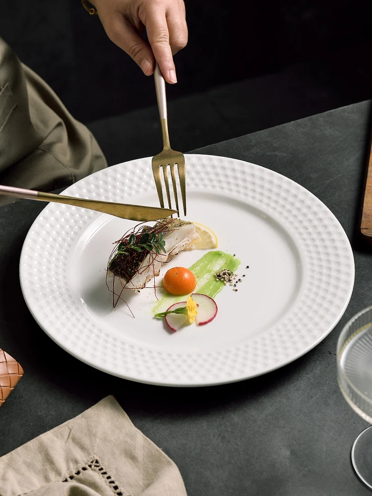 Nordic Sle Cerc Plate Luxury Steak Plate White Flat Di Japanese Diningware Western Dinner Plate Home Use Ele
Nordic Sle Cerc Plate Luxury Steak Plate White Flat Di Japanese Diningware Western Dinner Plate Home Use Ele